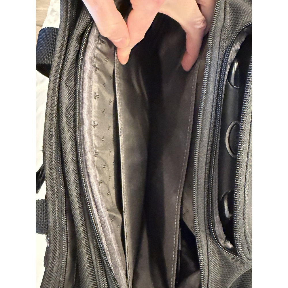 TUMI Alpha 26103D4 Black Nylon Deluxe Expandable Wheeled Rolling Briefcase - Picture 5 of 16